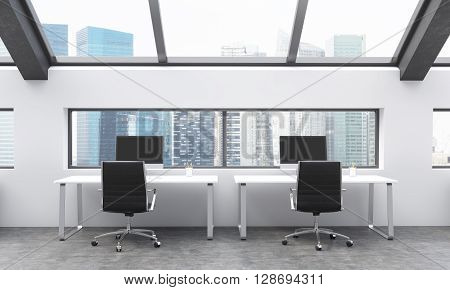 Coworking Area With Singapore View