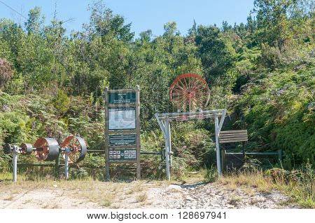 MILLWOOD SOUTH AFRICA - MARCH 4 2016: Entrance to the historic Bendigo gold mine at Church Millwood. All mining operations stopped in 1892