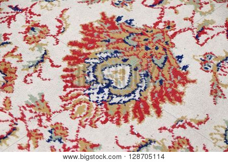 AALEN, GERMANY - JUNE 08: Handmade woven rug, oriental craft in Aalen, Germany on June 08, 2015.