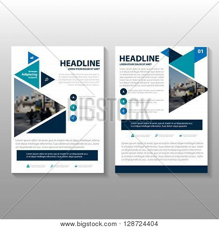 Blue Vector Businees proposal Leaflet Brochure Flyer template design, book cover layout design