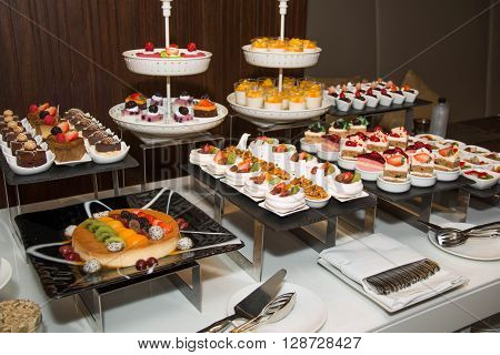 A Collection of delicious assorted mini dessert
