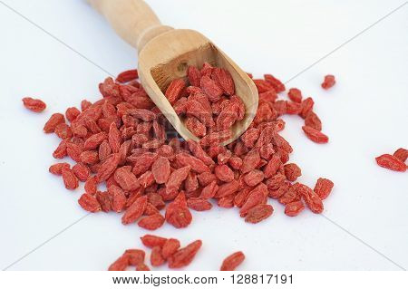 Chinese Goji On The White Background