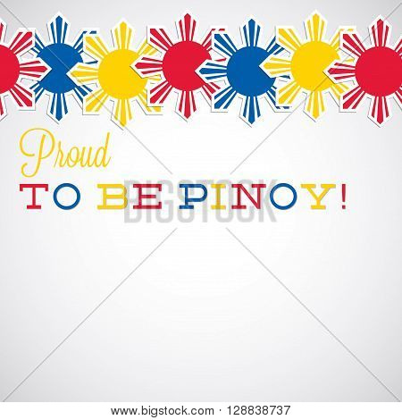 Line Philippine Independence Day Card In Vector Format.