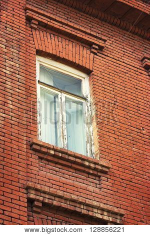 Window in abondoned house in Tbilisi Republic of Georgia