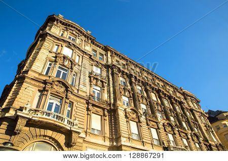 A Historic Architecture in Budapest Hungary Europe.