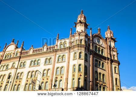 A Historic Architecture in Budapest Hungary Europe.