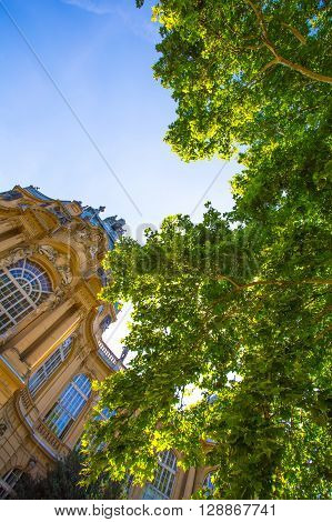 The Vajdahunyad Castle in the city park of Budapest Hungary.