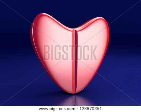 A Love Pill. A 3D rendered Illustration.