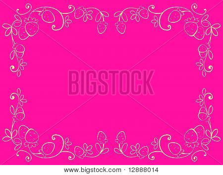 Photo frame with strawberry