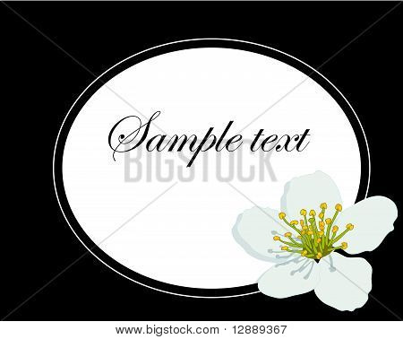 Photo frame with floral background