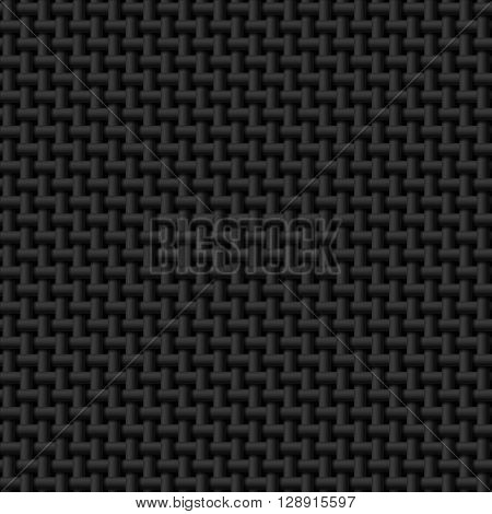 Seamless pattern of black cloth. Abstract fabric background