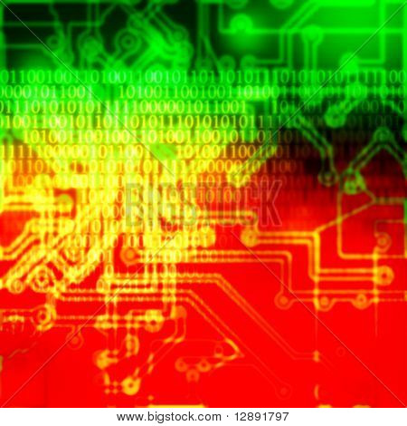 Abstrakti tietokone tausta