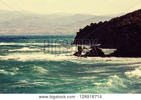 Beautiful sea shore in Cyprus