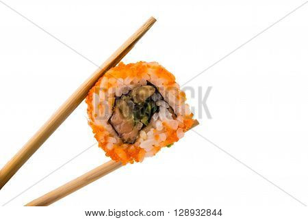 sushi isolated on white backgroundi, meal, meat,
