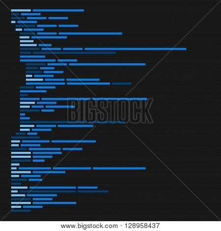 Program Code Listing, Abstract Programming Background. Vector illustration