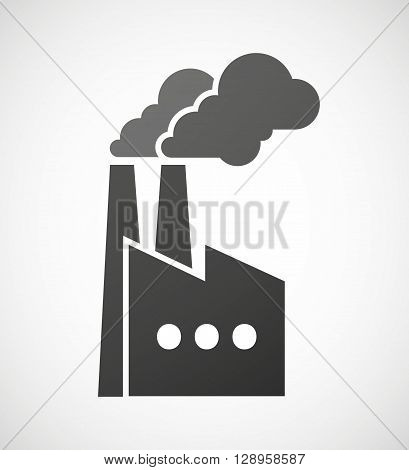 Isolated Industrial Factory Icon With  An Ellipsis Orthographic Sign