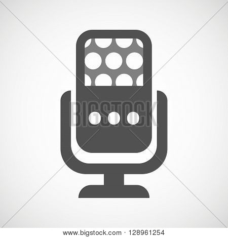 Isolated Mic Icon With  An Ellipsis Orthographic Sign