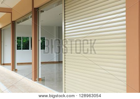 Roller Shutter Door In Warehouse Building