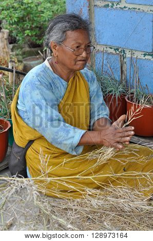 Woman With Hay