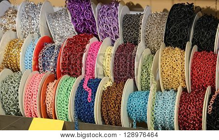 Necklaces For Sale In The Wholesaler's Shop Of Fashion Accessories