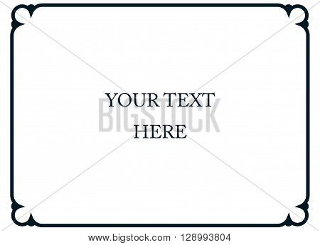 Simple Vector Line Border Frame Isolated Illustration