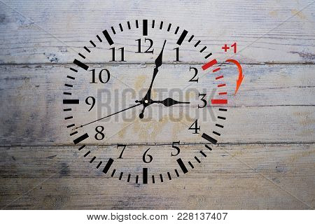 Daylight Saving Time. Change Clock To Summer Time.
