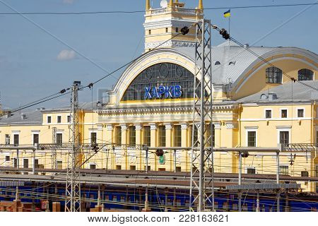 Kharkiv, Ukraine - June 5, 2017: Railway Station 