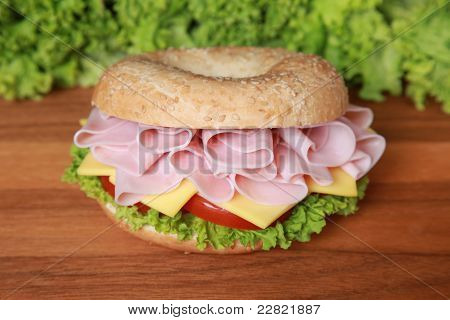 Bagel With Ham