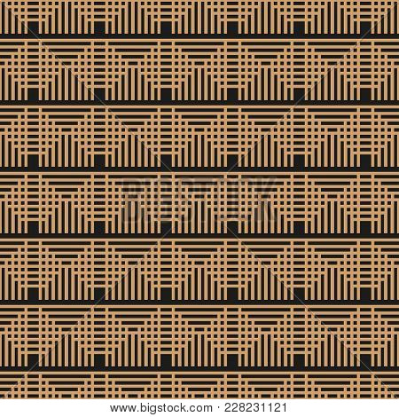 Vector Seamless Pattern. Modern Stylish Texture With Intersecting Thin Lines Which Form Regularly Re