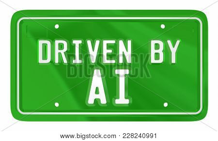 Driven By AI Artificial Intelligence Car Automobile 3d Illustration