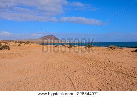 Spanish View Landscape In La Graciosa Lanzarote Tropical Volcanic Canary Islands Spain