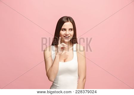Secret, Gossip Concept. Young Woman Whispering A Secret Behind Her Hand. Business Woman Isolated On 