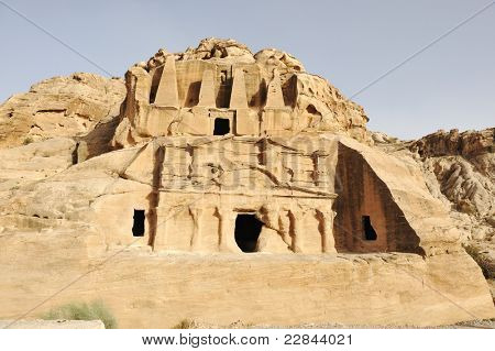 Tempel in Little Petra, Siq al-Barid, Jordanien