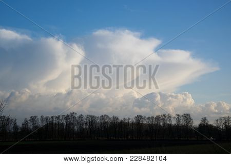 Cloudy Sea Over The Odenwald In Germany Taken On The Highway