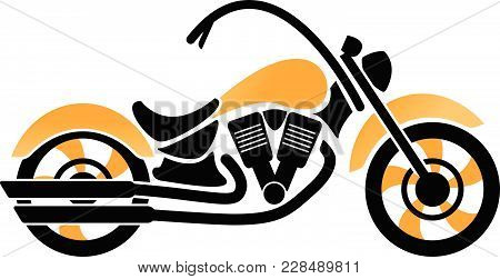 Yellow And Black Motorcycle Graphic Template Vector
