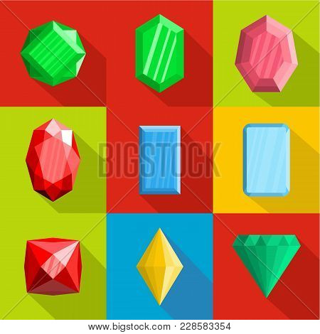 Adornment Icons Set. Flat Set Of 9 Adornment Vector Icons For Web Isolated On White Background