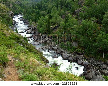 Floden Chulcha, mountain Altai