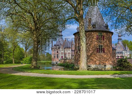 Ooidonk Castle in Belgium - architecture background