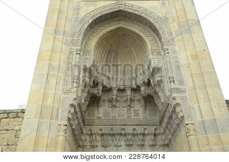 The Fortress Gates Of The Old City In The Illumination . Icheri Sheher In Baku. Azerbaijan . Gate Of
