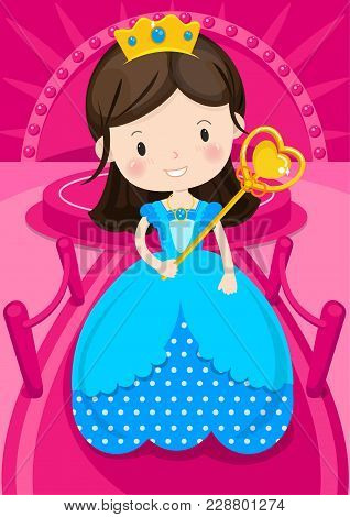 Princess In Different Beautiful Dresses Illustration Character