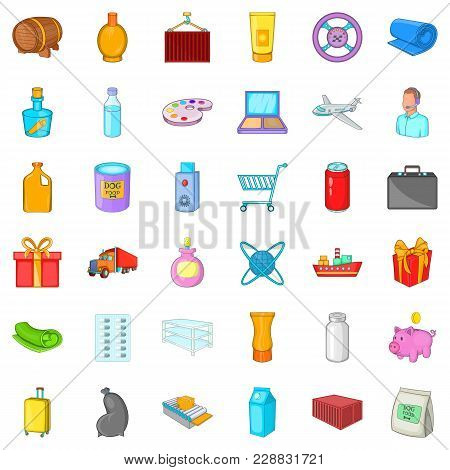 Conveyance Icons Set. Cartoon Set Of 36 Conveyance Vector Icons For Web Isolated On White Background