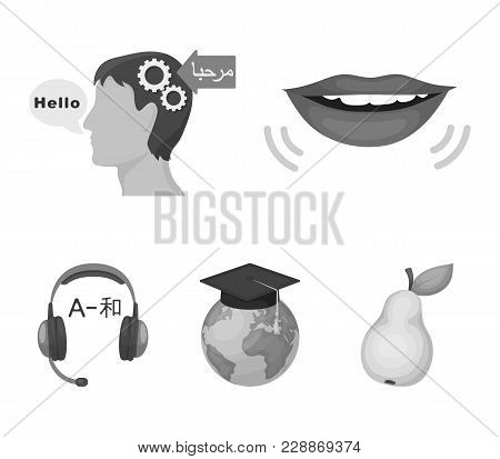 The Mouth Of The Person Speaking, The Person's Head Translating The Text, The Globe With The Master'