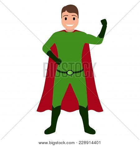 Isolated Superdad Cartoon Character. Vector Illustration Design