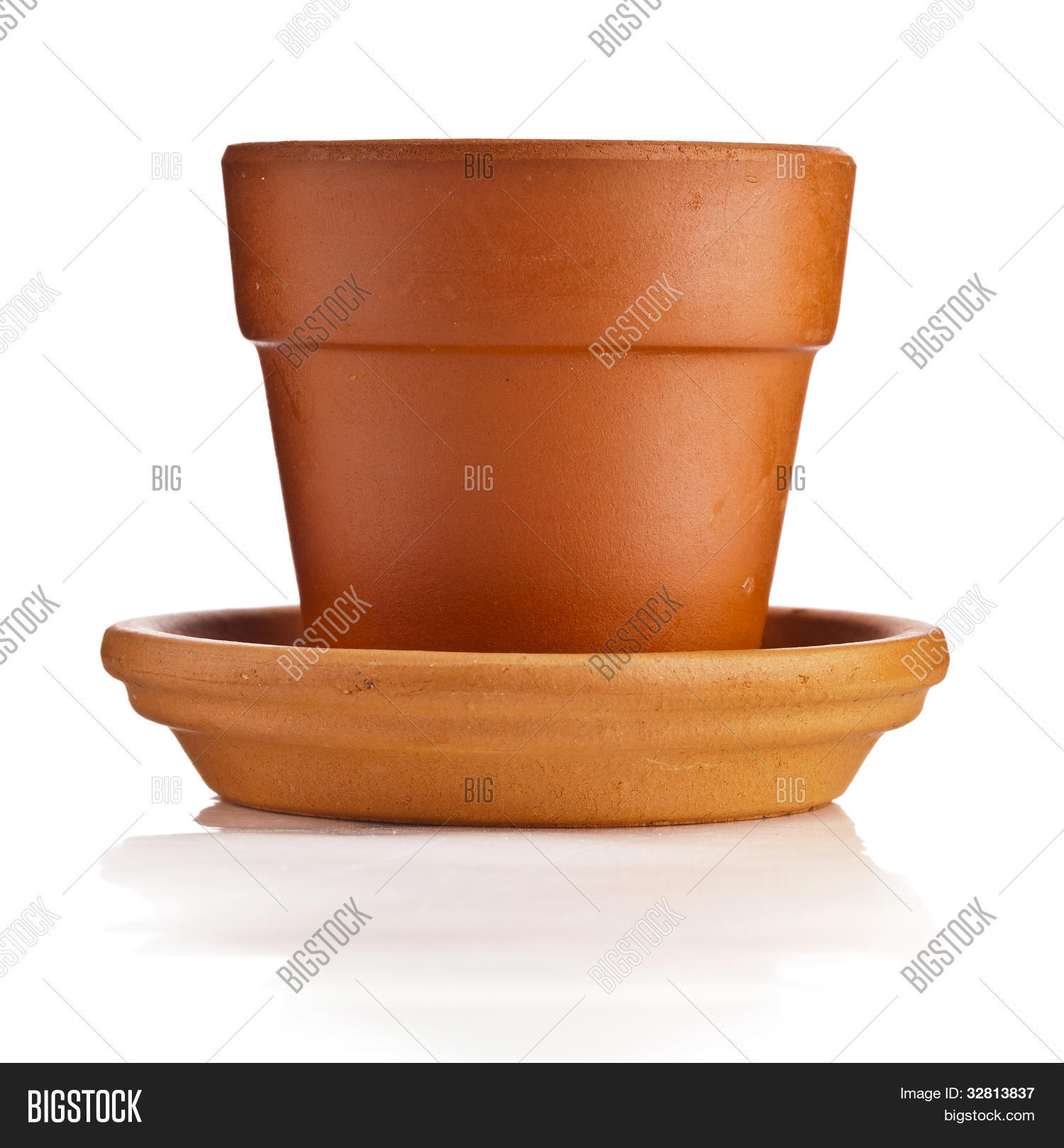 Clay Flower Pot Saucer Image & Photo (Free Trial) Bigstock