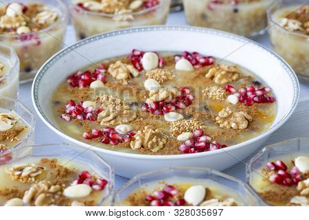 The Oldest Dessert In The World,asure Or Ashura(noah Pudding)traditional Dessert To Serve On The 10t