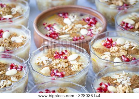 The Oldest Dessert In The World,asure Or Ashura(noah Pudding)traditional Dessert To Serve On The 10t