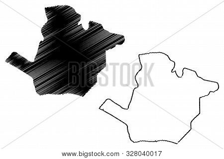 Sonsonate Department (republic Of El Salvador, Departments Of El Salvador) Map Vector Illustration, 
