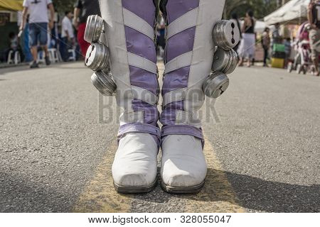 Sao Paulo, Brazil - December 13, 2015:  Bolivian Immigrant At Kantuta Square During Music Performanc
