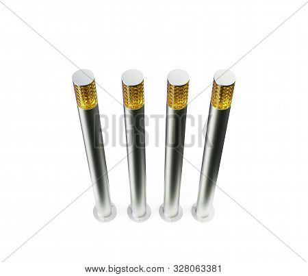 Classic Street Lamp Isolated On White Background. 3d Rendering