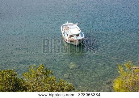 Adrasan, Kemer / Antalya, October 4, 2019, Seaside View From Adrasan Beach Along The Mediterranean C